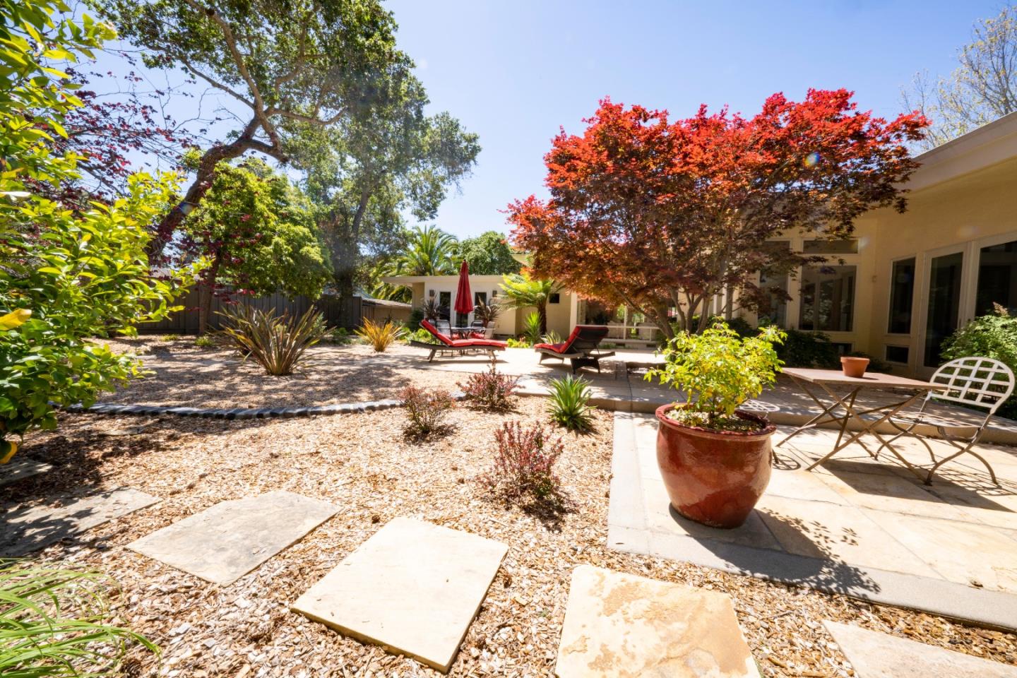 14 Oak Road Santa Cruz, CA 95060 - Photo 45 of 53 a view of a backyard with sitting area