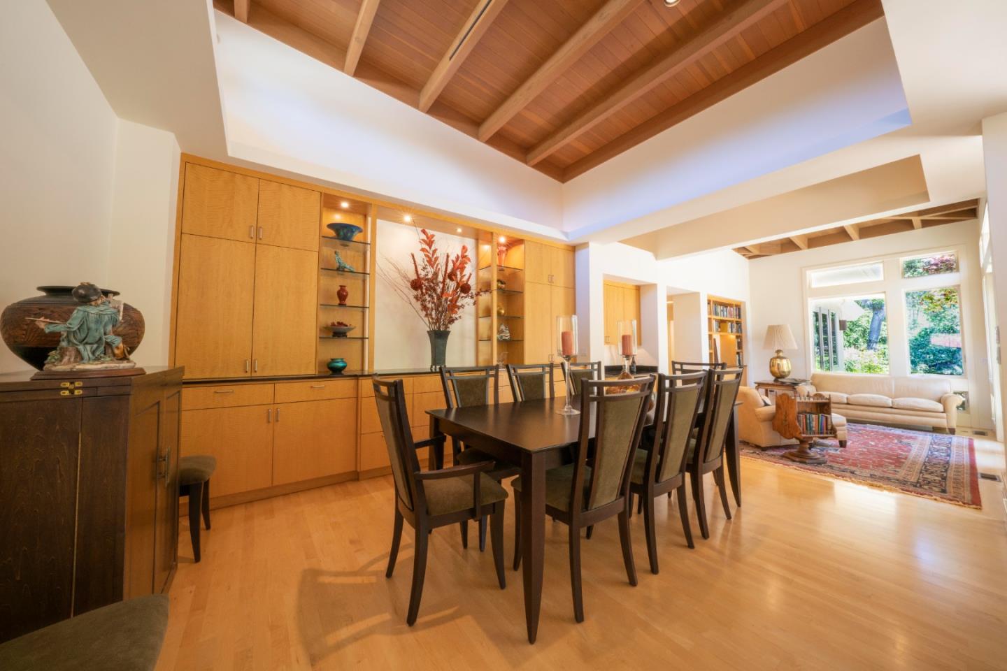 14 Oak Road Santa Cruz, CA 95060 - Photo 10 of 53 a dining room with furniture and a floor to ceiling window