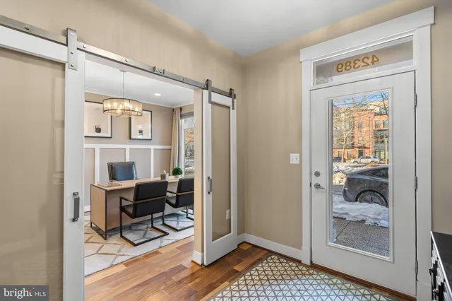 a outdoor space with furniture