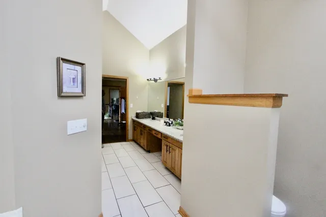 a bathroom with a bathtub and shower