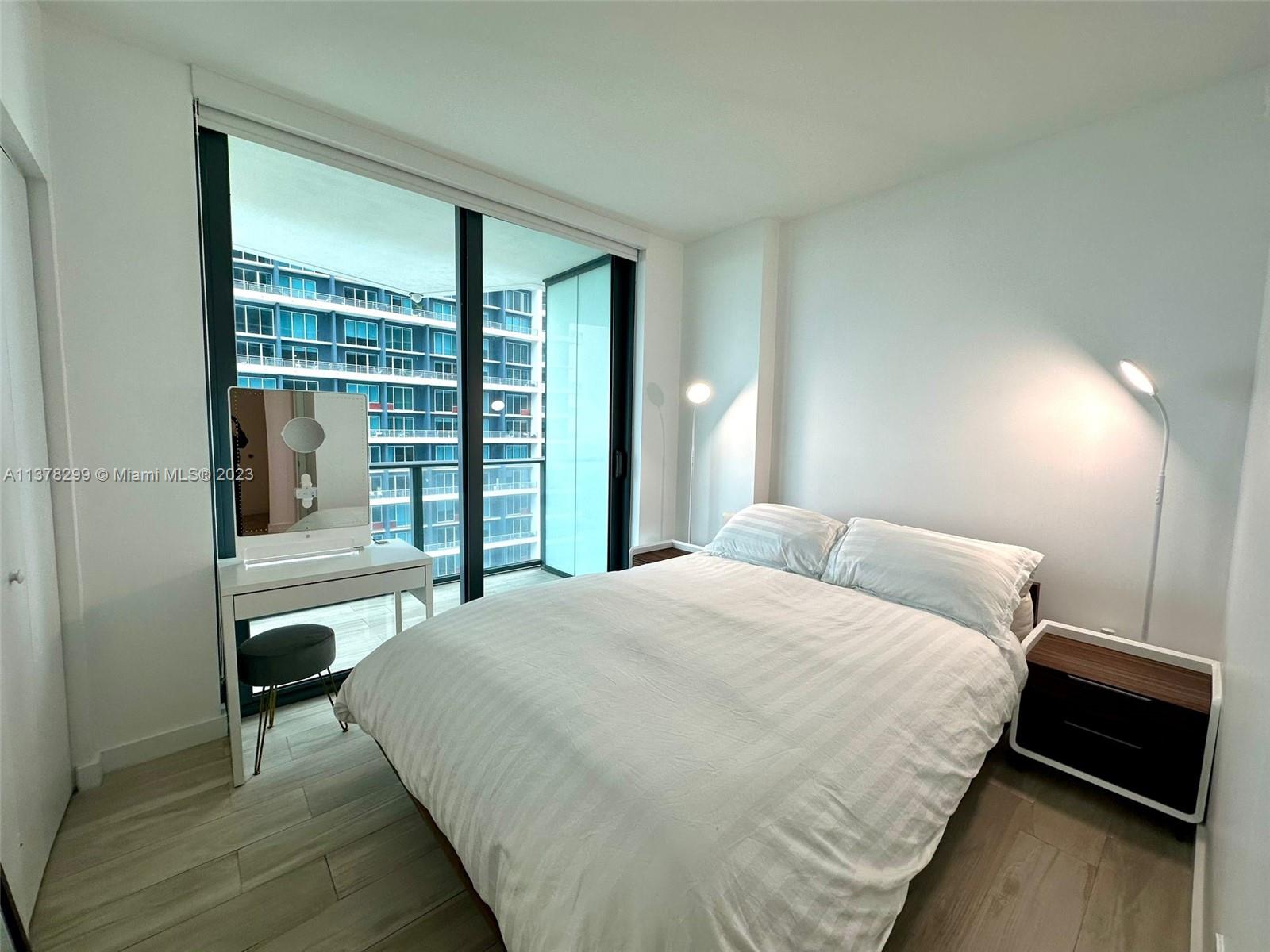 Brickell Miami, FL 33130 - Photo 7 of 17 a bedroom with a bed and a window