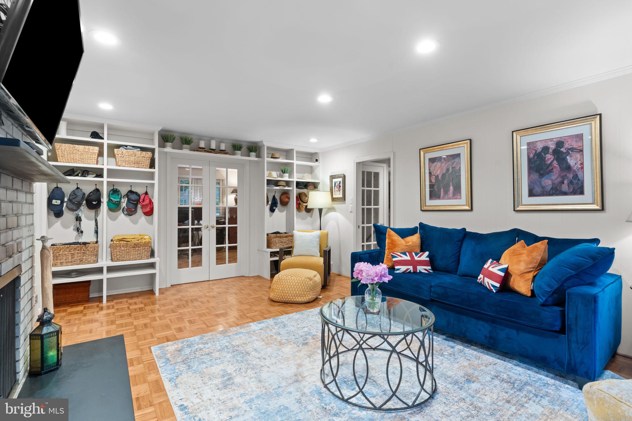 4 Keats Road Yardley, PA 19067 - Photo 22 of 65 a living room with furniture a rug and gym equipment
