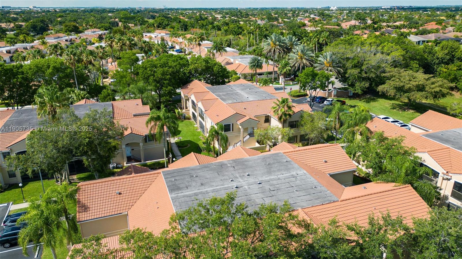 15865 Southwest 6th Place, Unit 201 Pembroke Pines, FL 33027 - Photo 71 of 80 an aerial view of a house with yard and green space