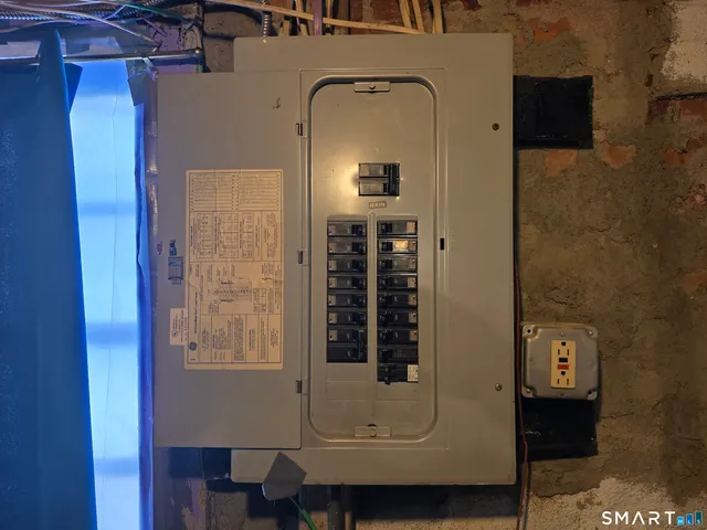 a close view of water heater room