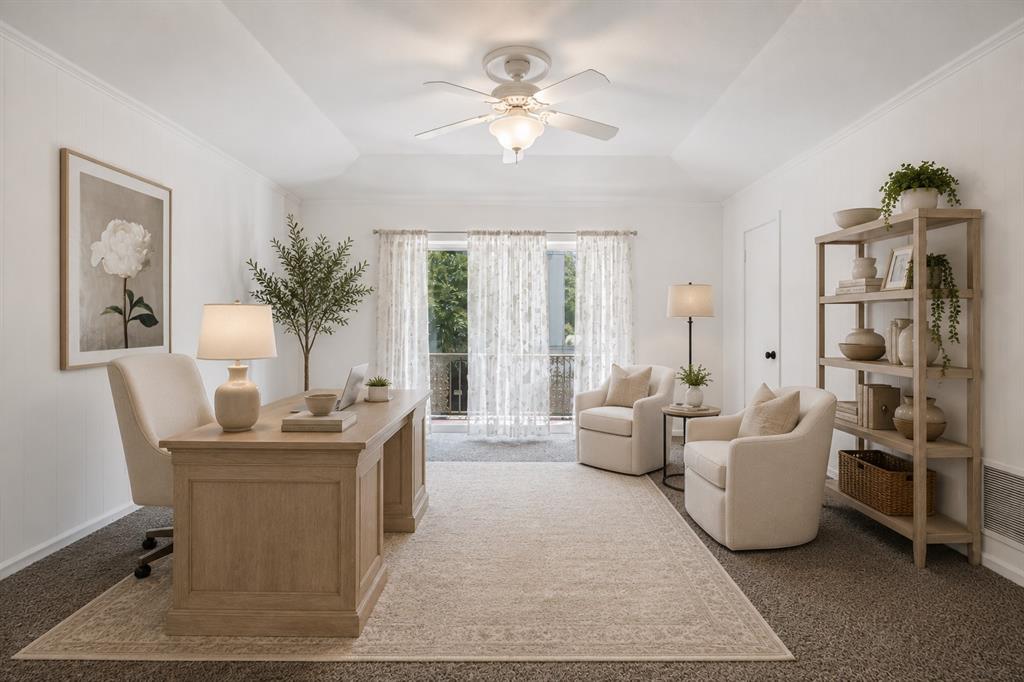 8619 Edgemere Road, Unit C Dallas, TX 75225 - Photo 9 of 30 Virtually decorated 2nd bedroom or office