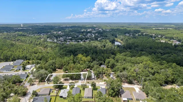 an aerial view of a city