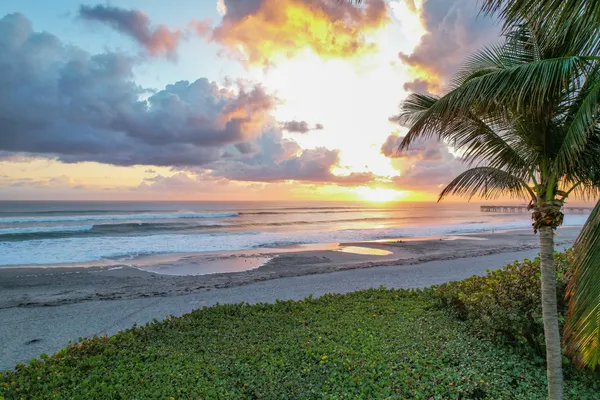 a view of beach and ocean