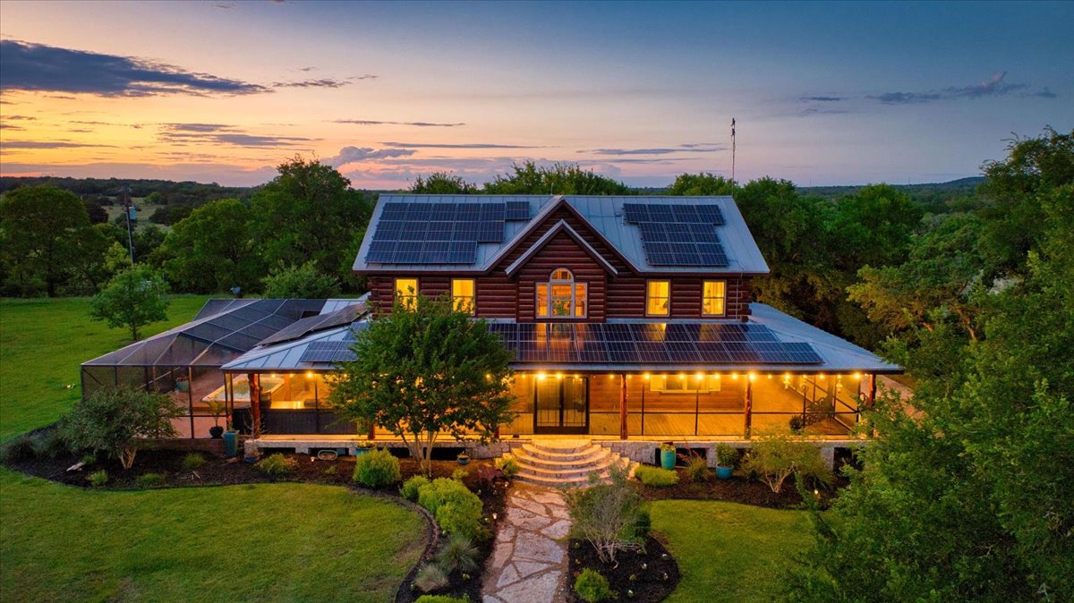 a aerial view of a house