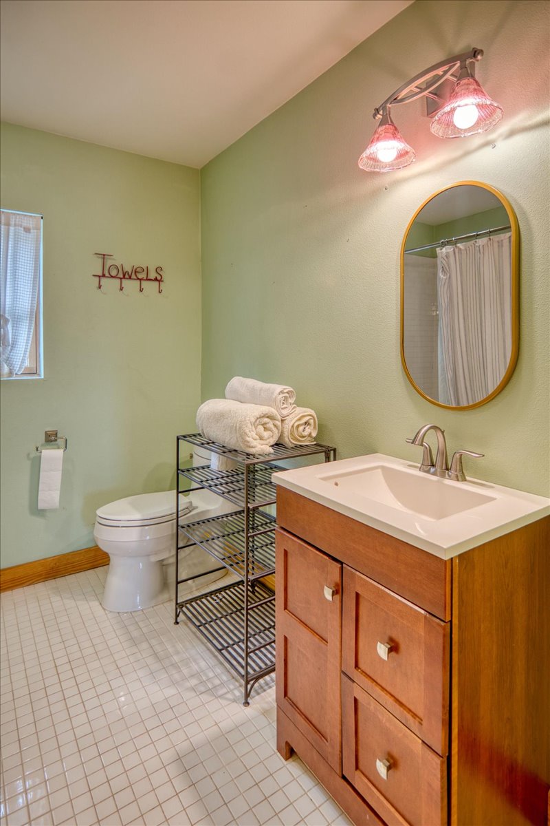 301 Blessing Ranch Road Liberty Hill, TX 78642 - Photo 20 of 40 a bathroom with a sink mirror and toilet