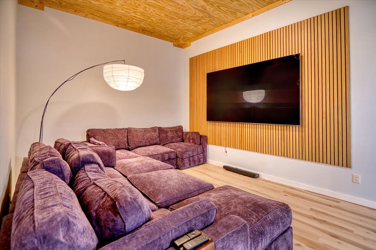 301 Blessing Ranch Road Liberty Hill, TX 78642 - Photo 35 of 40 a living room with a couch and a flat screen tv