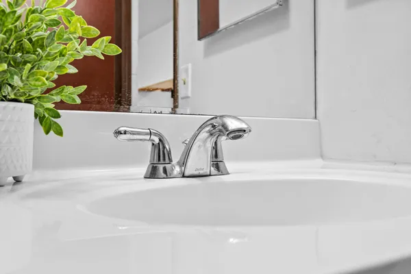 a close view of sink