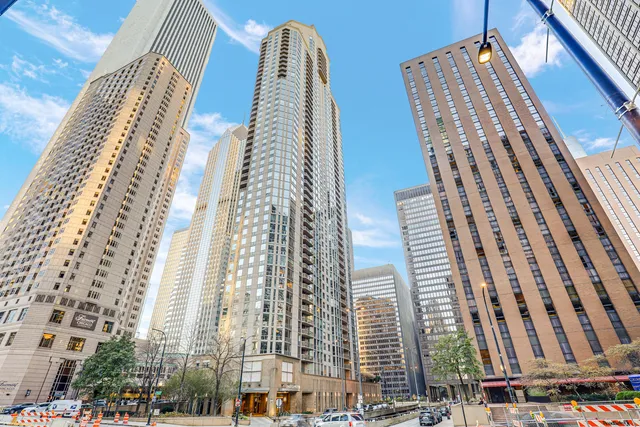 a view of a tall building