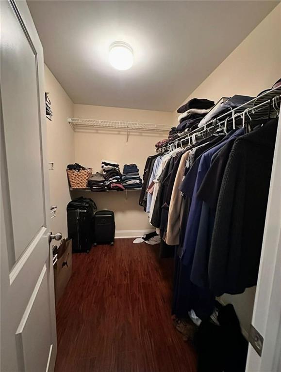 4832 Batiste Lane Acworth, GA 30101 - Photo 21 of 27 a view of walk in closet with clothes and shoes
