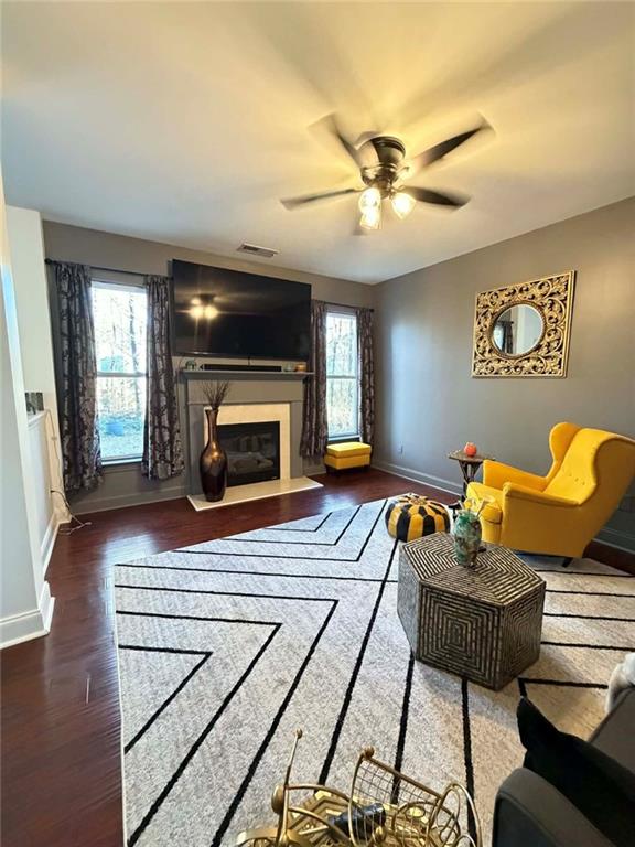 4832 Batiste Lane Acworth, GA 30101 - Photo 8 of 27 a living room with furniture and a fireplace