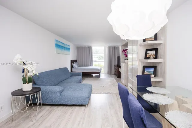 a living room with furniture and a couch