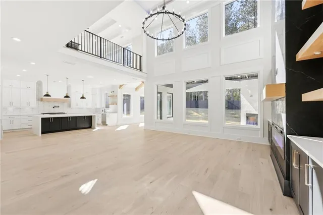 a kitchen with a stove and a sink
