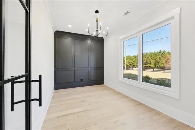 a view of hallway with stairs
