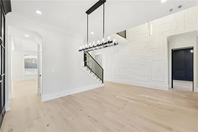 a view of kitchen with microwave and stove