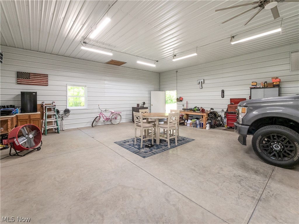 5245 Center Road Philo, OH 43771 - Photo 31 of 39 Garage with ceiling fan