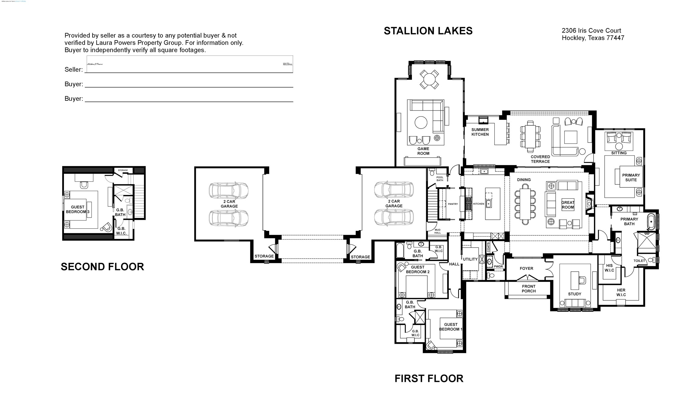 2306 Iris Cove Hockley, TX 77447 - Photo 50 of 50 First floor living with a wonderfully functional floor plan for daily living or entertaining large groups - 1.5 Stories. Provided by seller as a courtesy to any potential buyer & not verified by Laura Powers Property Group. For information only. Buyer to independently verify all square footages.