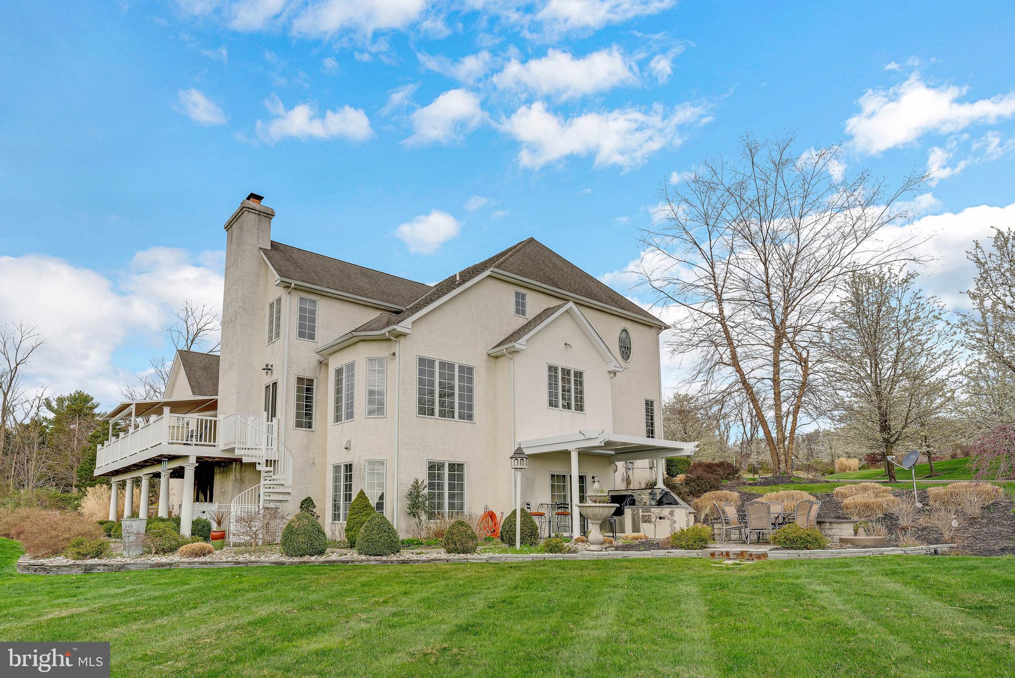 5 Shull Farm Road Erwinna, PA 18920 - Photo 31 of 33 Side View with Lower Level BBQ area