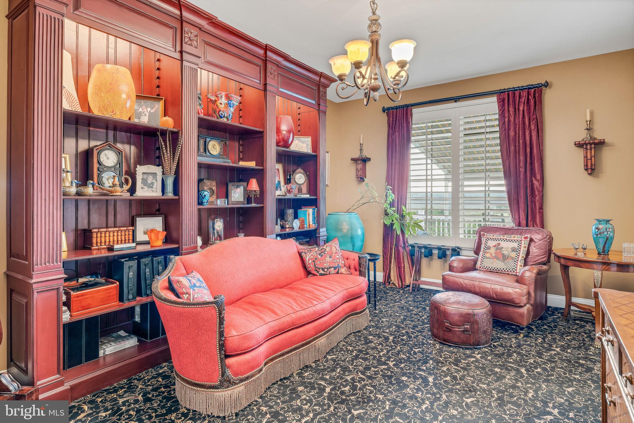 5 Shull Farm Road Erwinna, PA 18920 - Photo 10 of 33 Private Masterbdrm Sitting rm w/Built-ins