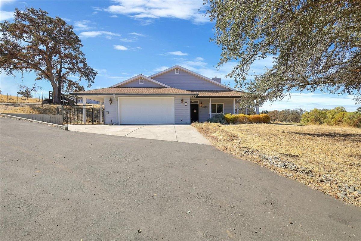 a house with trees in front of it