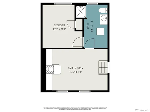 a picture of a bench in front of a door