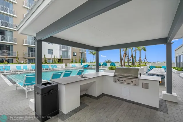 a kitchen with counter top space
