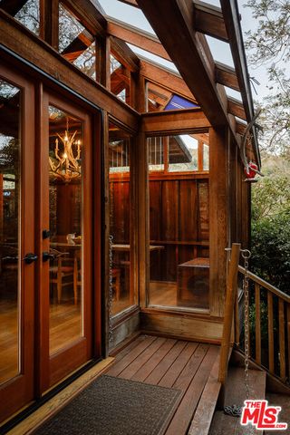 a view of outdoor space deck and living room