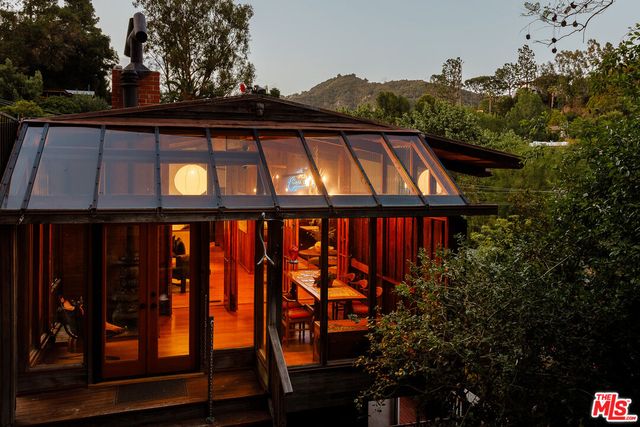 a view of outdoor space with seating area