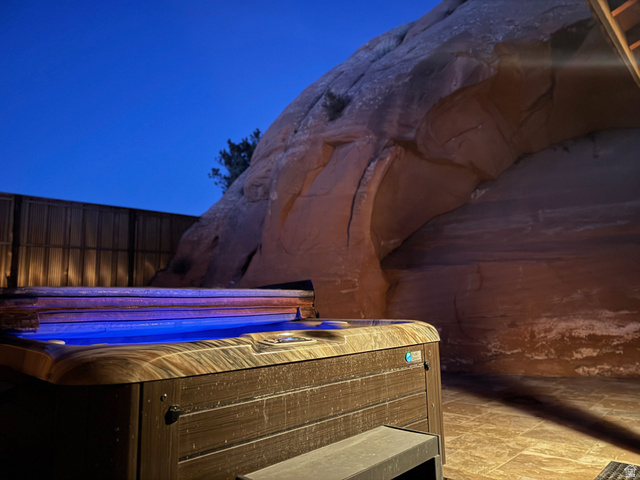 3439 Westwater Road Moab, UT 84532 - Photo 3 of 64 View of patio featuring a hot tub