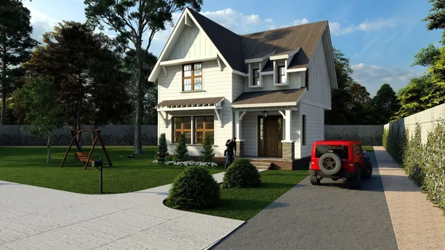 front view of house with a yard