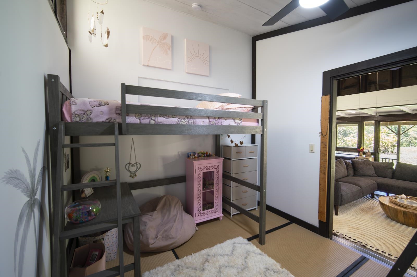 60 Lepo Place Haiku, HI 96708 - Photo 19 of 47 a kitchen with a refrigerator and cabinets