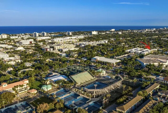 an aerial view of a city