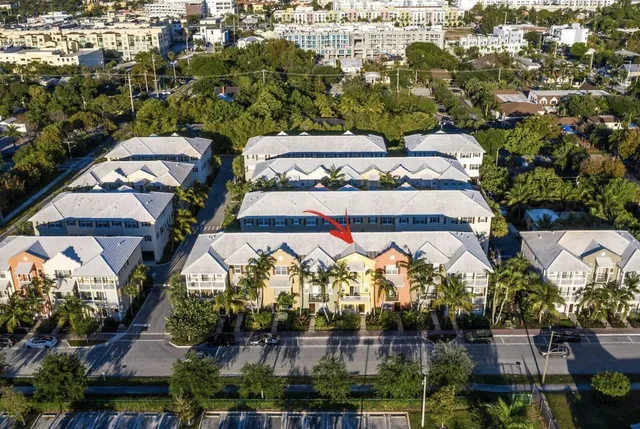 an aerial view of multiple house