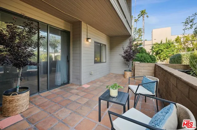 a outdoor space with a couch