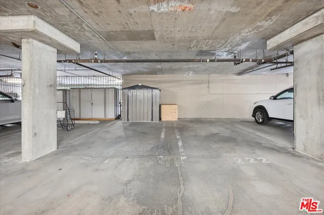 a view of a car garage