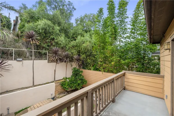 a view of a balcony