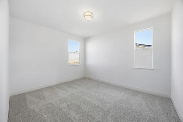 an empty room with a window