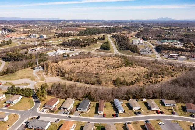 a view of swimming pool with a mountain and trees in the background