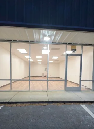 a view of a glass door