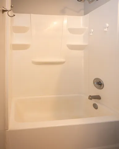 a close up of a bathtub