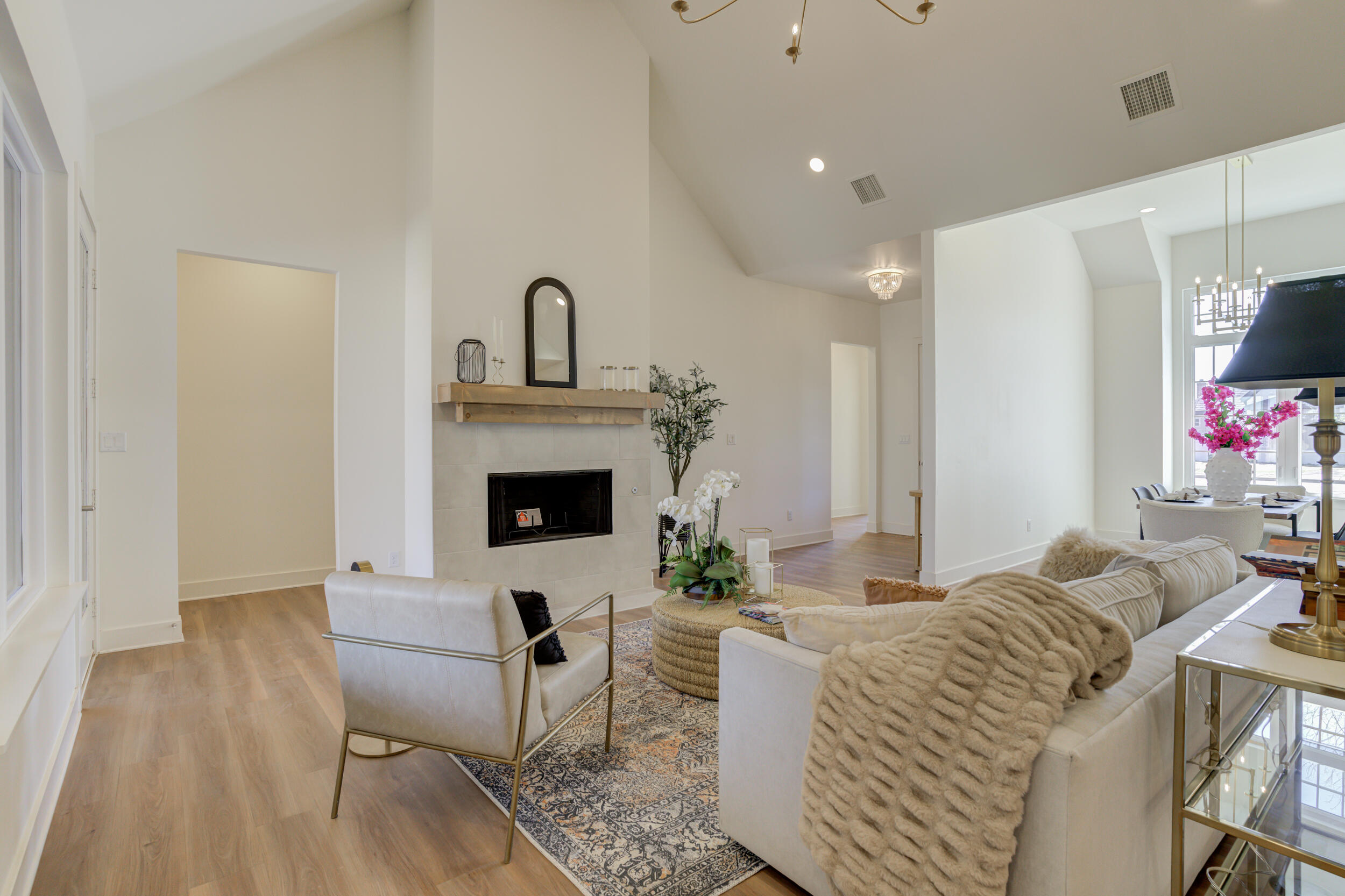 4610 138th Place Lubbock, TX 79424 - Photo 9 of 52 a living room with furniture and a fireplace