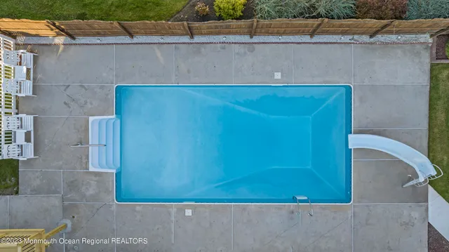 a view of a lake in middle of the town