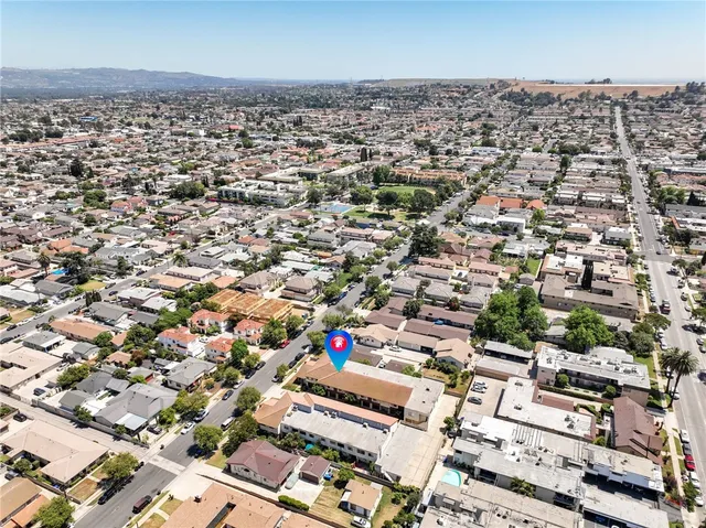 an aerial view of a city