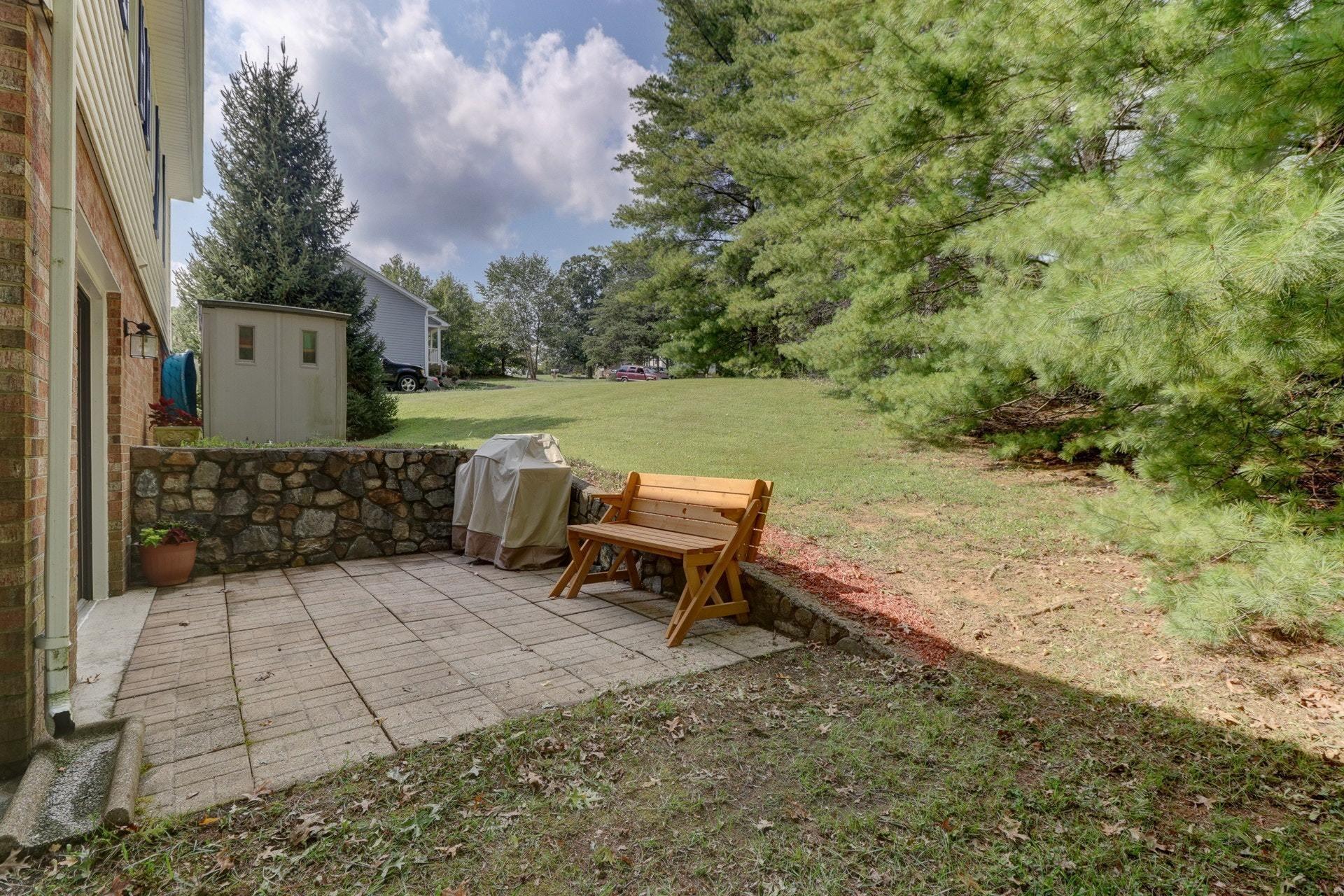 206 Ridgeview Road Blue Ridge, VA 24064 - Photo 33 of 44 a view of a bench in a backyard