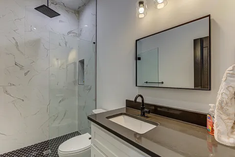 a room with toys and book shelf