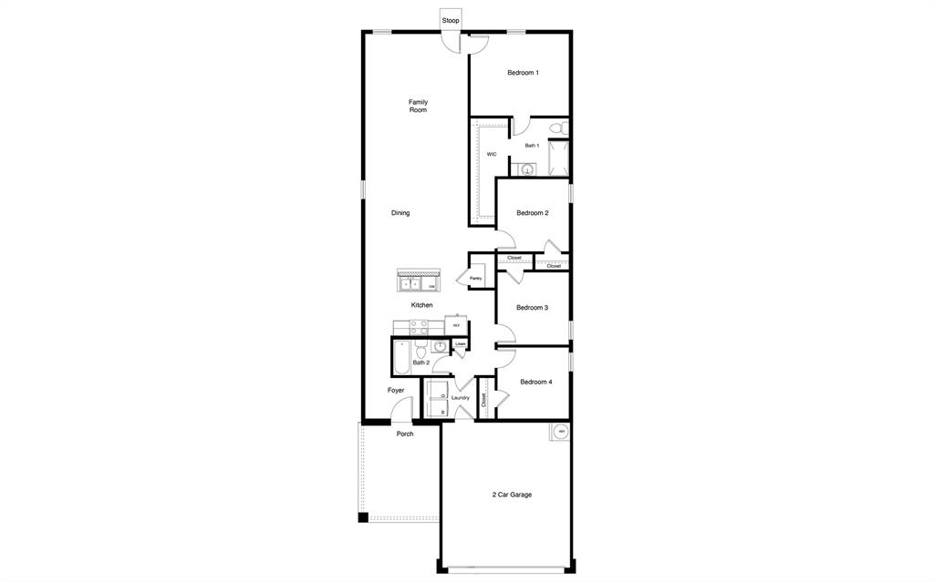 312 Pepper Street Keene, TX 76059 - Photo 2 of 2 a picture of a floor plan