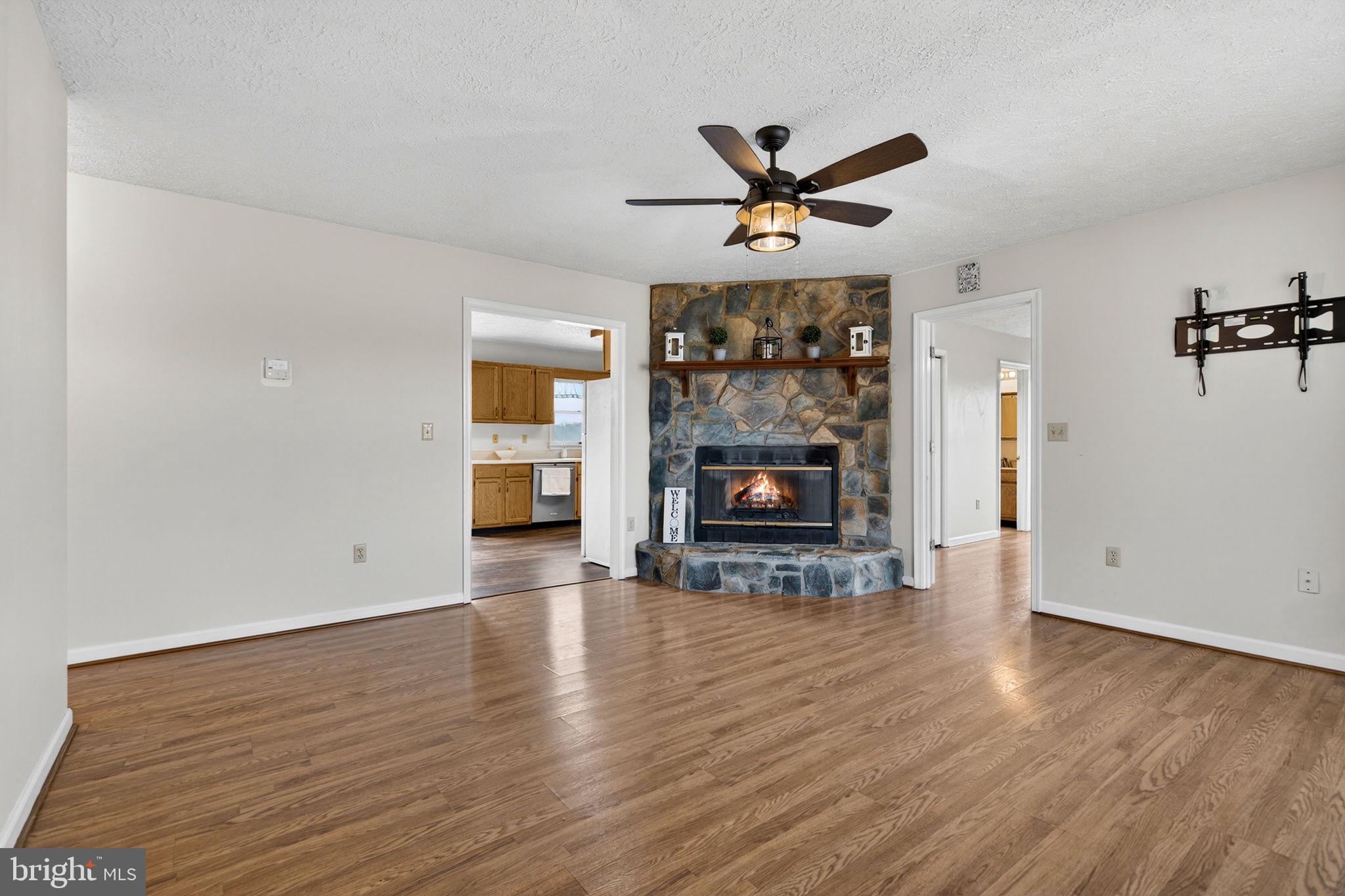 11576 Walters Road Orange, VA 22960 - Photo 16 of 61 an empty room with wooden floor fireplace and windows